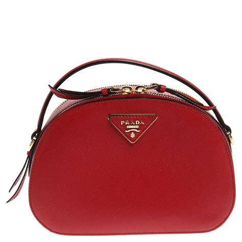 prada saffiano lux red|Prada odette saffiano.